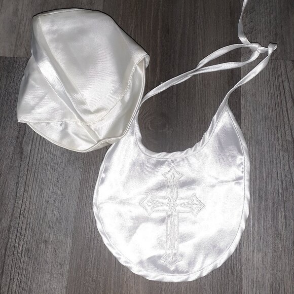 TODDLER'S SATIN IVORY CHRISTENING OUTFIT - 4T - Picture 9 of 16